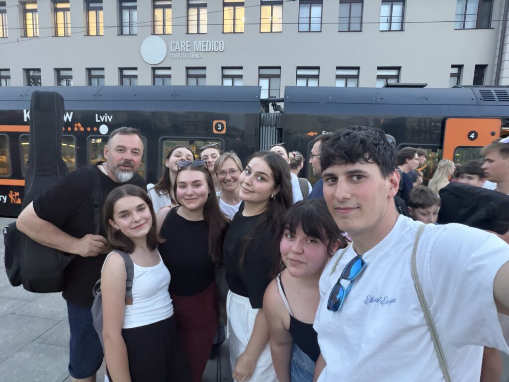 Our group in Prague on the train station