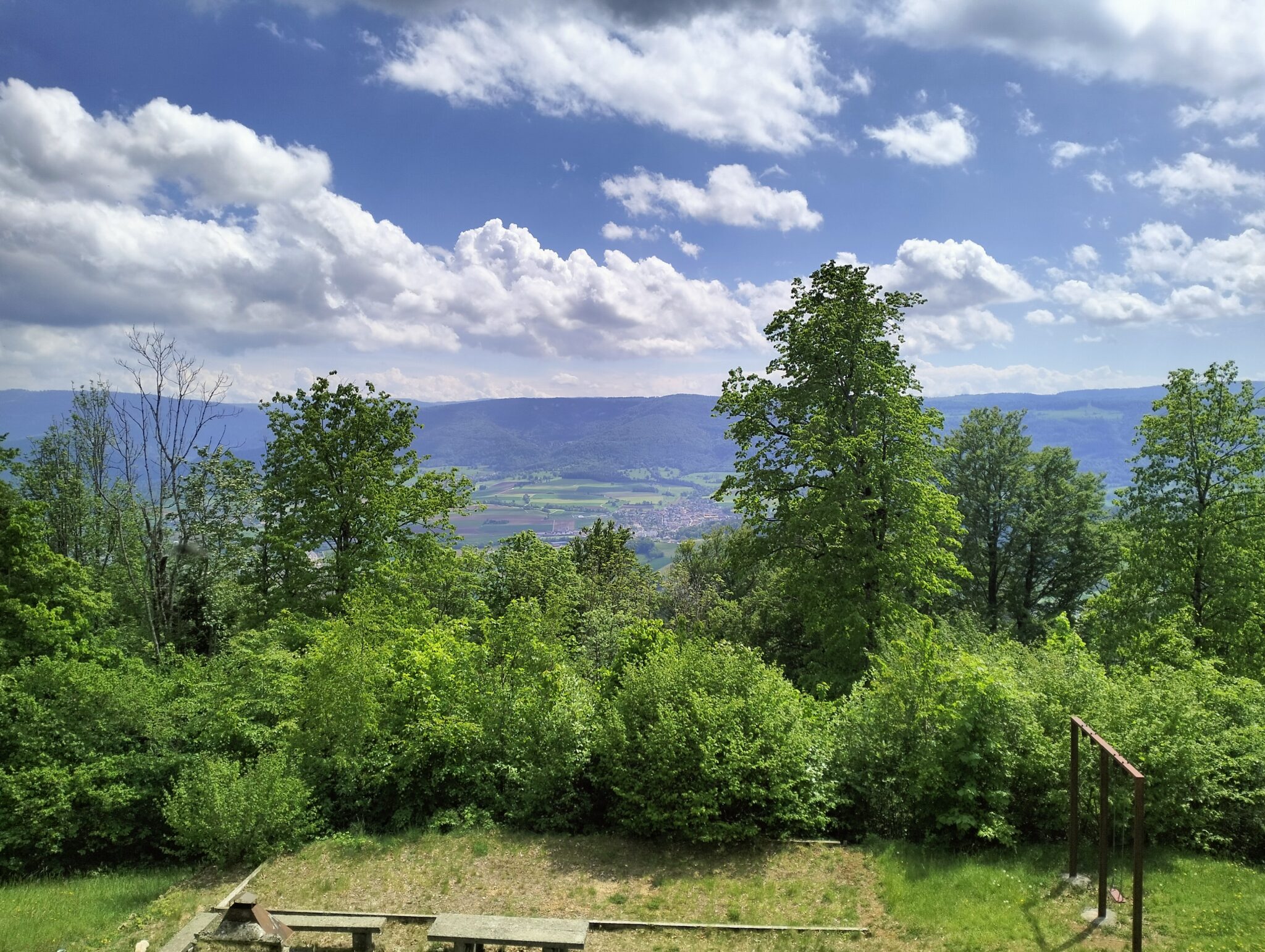 A beuatiful view from our cottage above Belémont